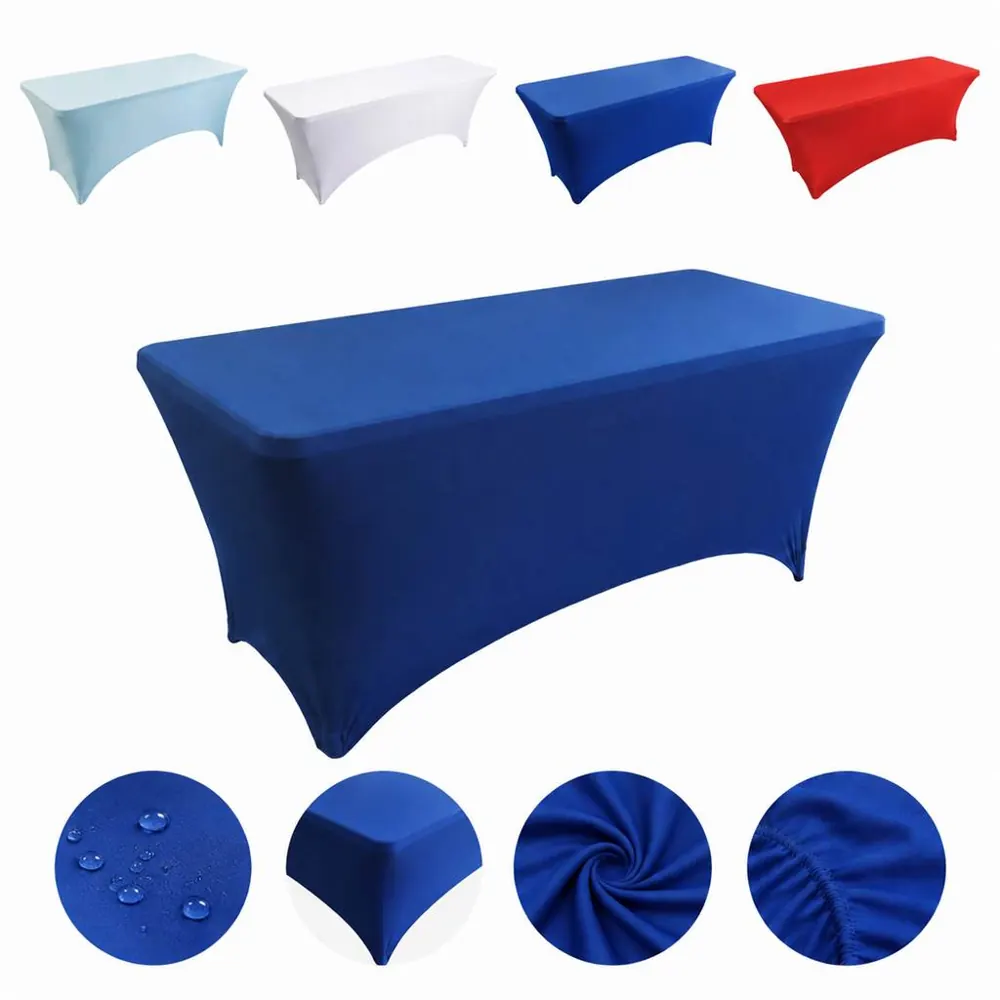 6 Inch Stretch Polyester Table Cover for Rectangular Tables 2