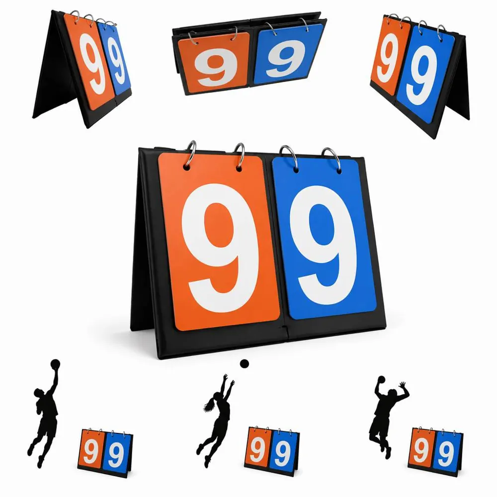 Manual Flip Scoreboard for Indoor Sports, Portable 2