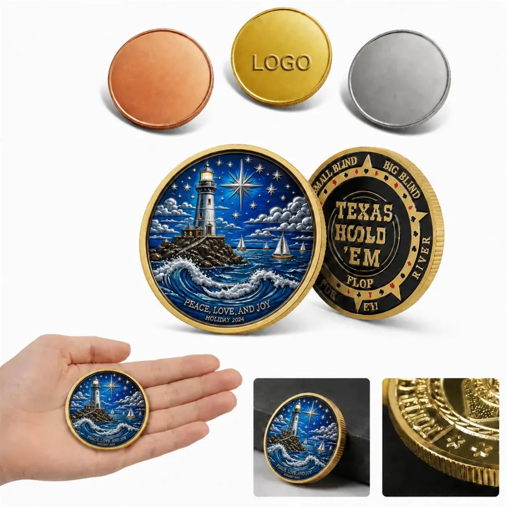 Custom Engraved Commemorative Coin Double-Sided Keepsake