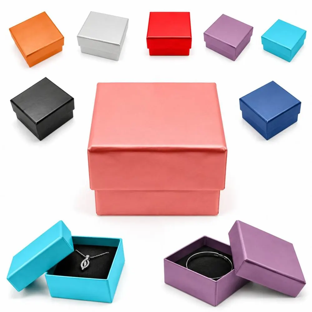 Recyclable Art Paper Jewelry Box for Rings, Necklaces 2