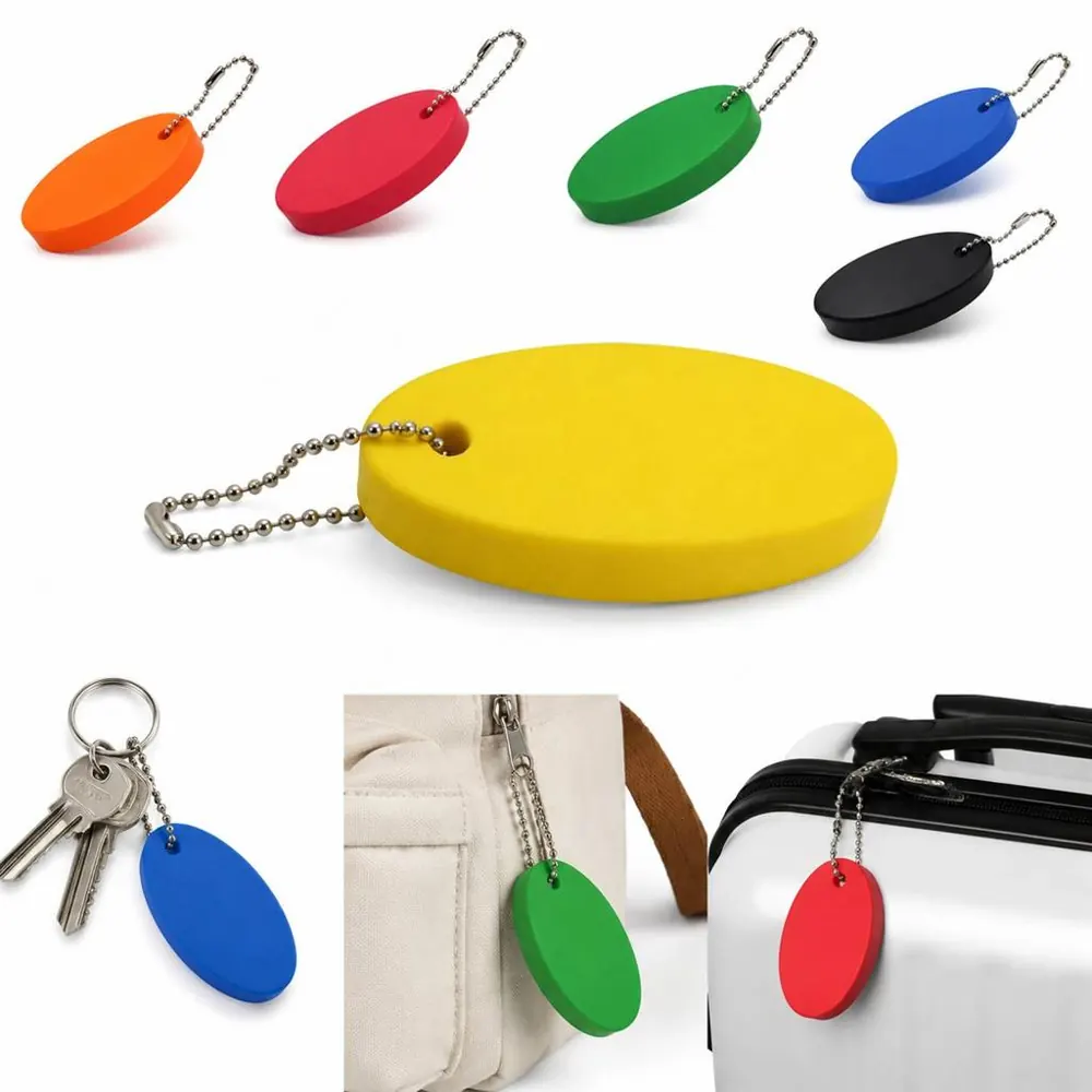 Floating Foam Keychain Multicolor Oval Buoyant Waterproof 2