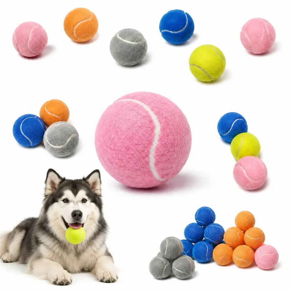 High Bounce Full Color Tennis Ball Dog Toy for Fetch 2
