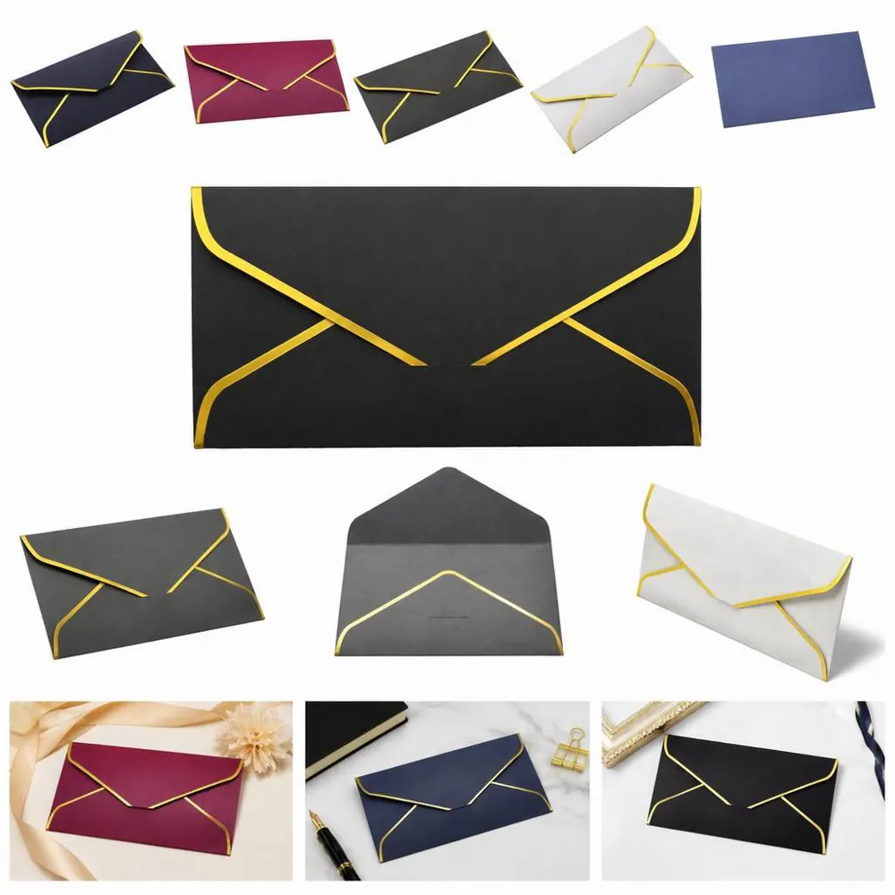 Pearlized Envelope with Gold Trim for Invitations 2