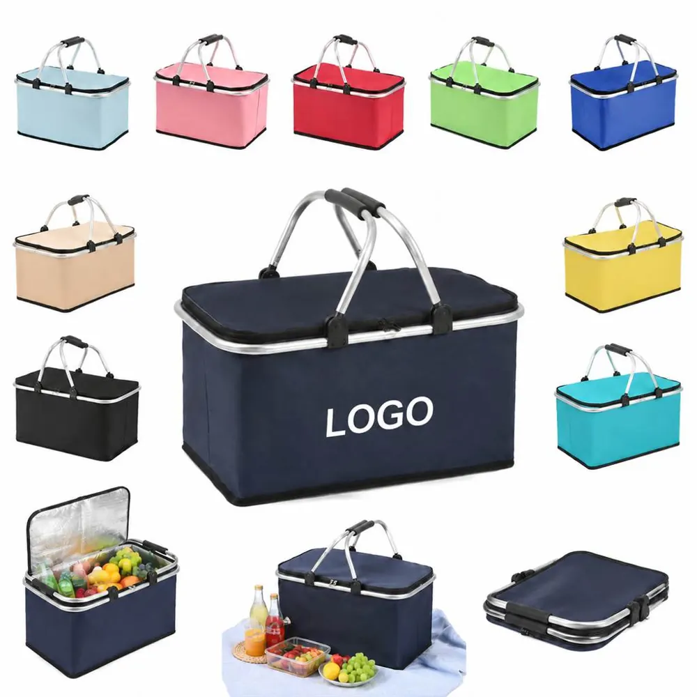 Foldable Insulated Picnic Basket for Outdoor Dining