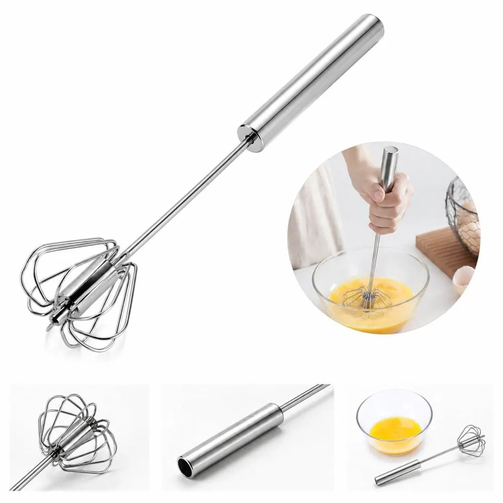 Stainless Steel Egg Whisk for Mixing, Beating & Blending 2