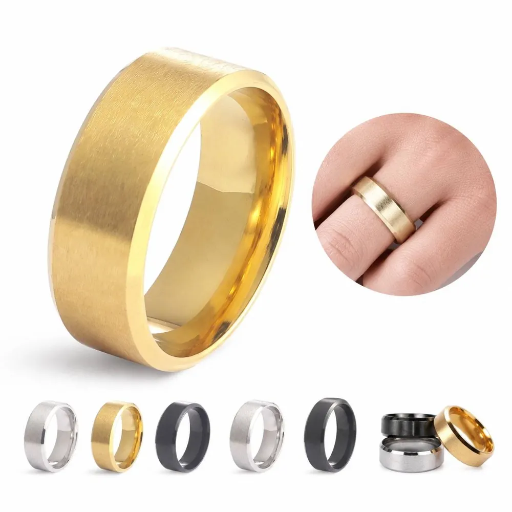 Customizable Titanium Steel Ring, Hypoallergenic 2