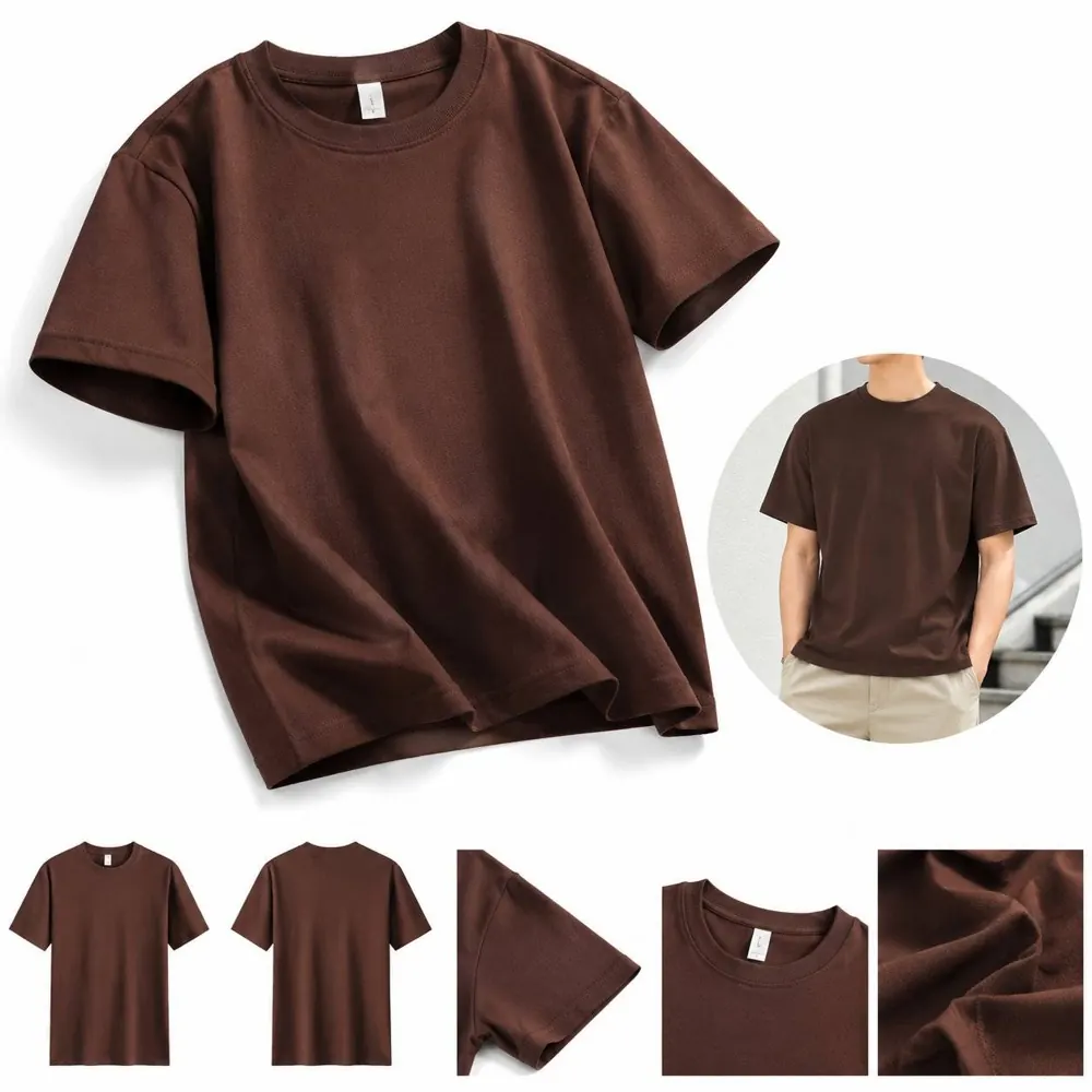 220G Pure Cotton Crew Neck Work T-Shirt, Short Sleeve 2