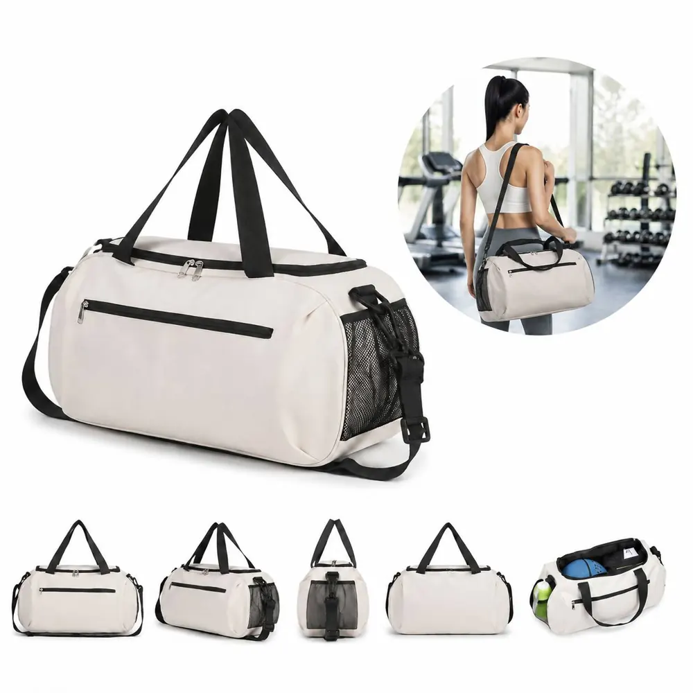 Durable Oxford Travel Duffel Bag with Ventilated Shoe & Wet 2