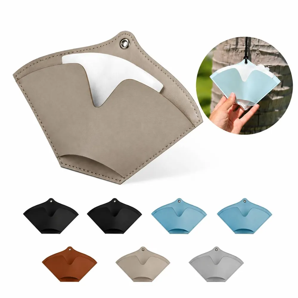 PU Leather Coffee Filter Holder Bag Travel Storage 2