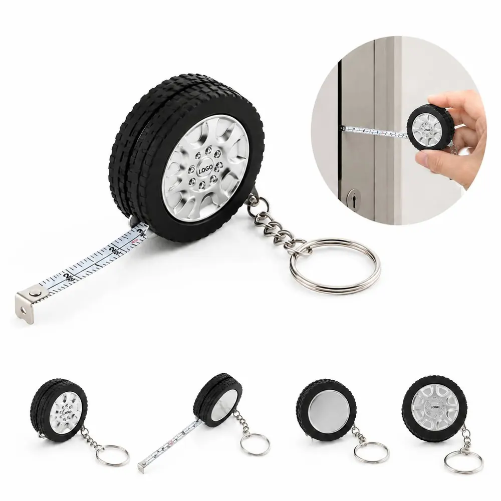 Mini Tyre Tape Measure Keychain Ruler Portable