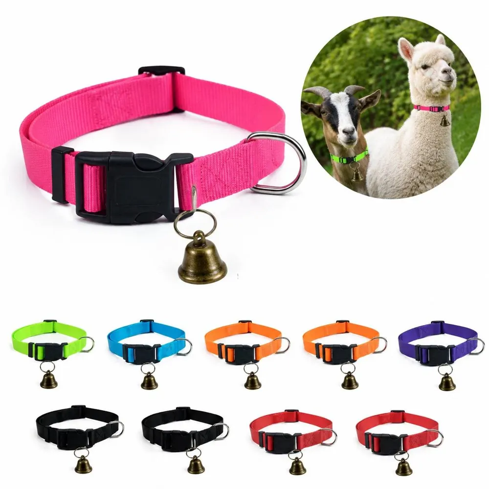 Adjustable Goat Collar with Loud Bell for Sheep, Goats, Cows 2