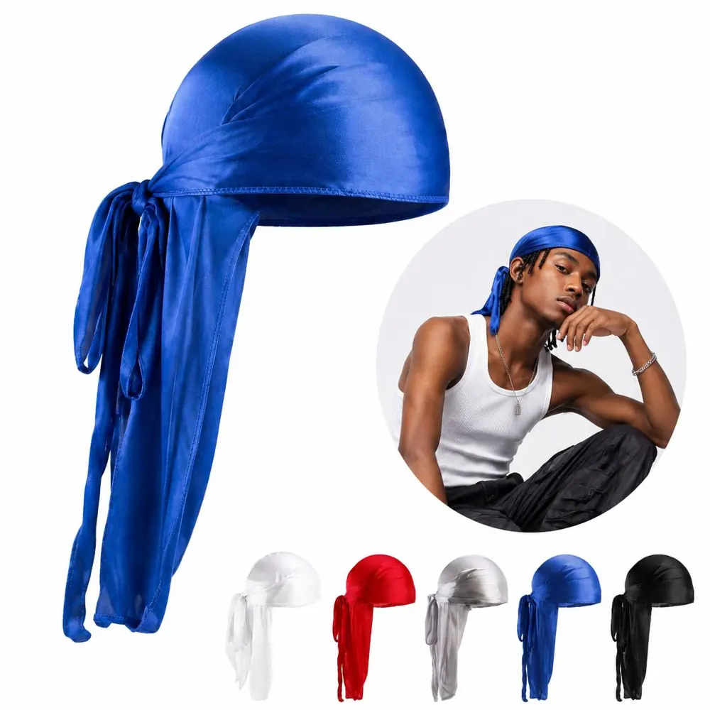 Silky Polyester Durag with Adjustable Ties for Breathable 2