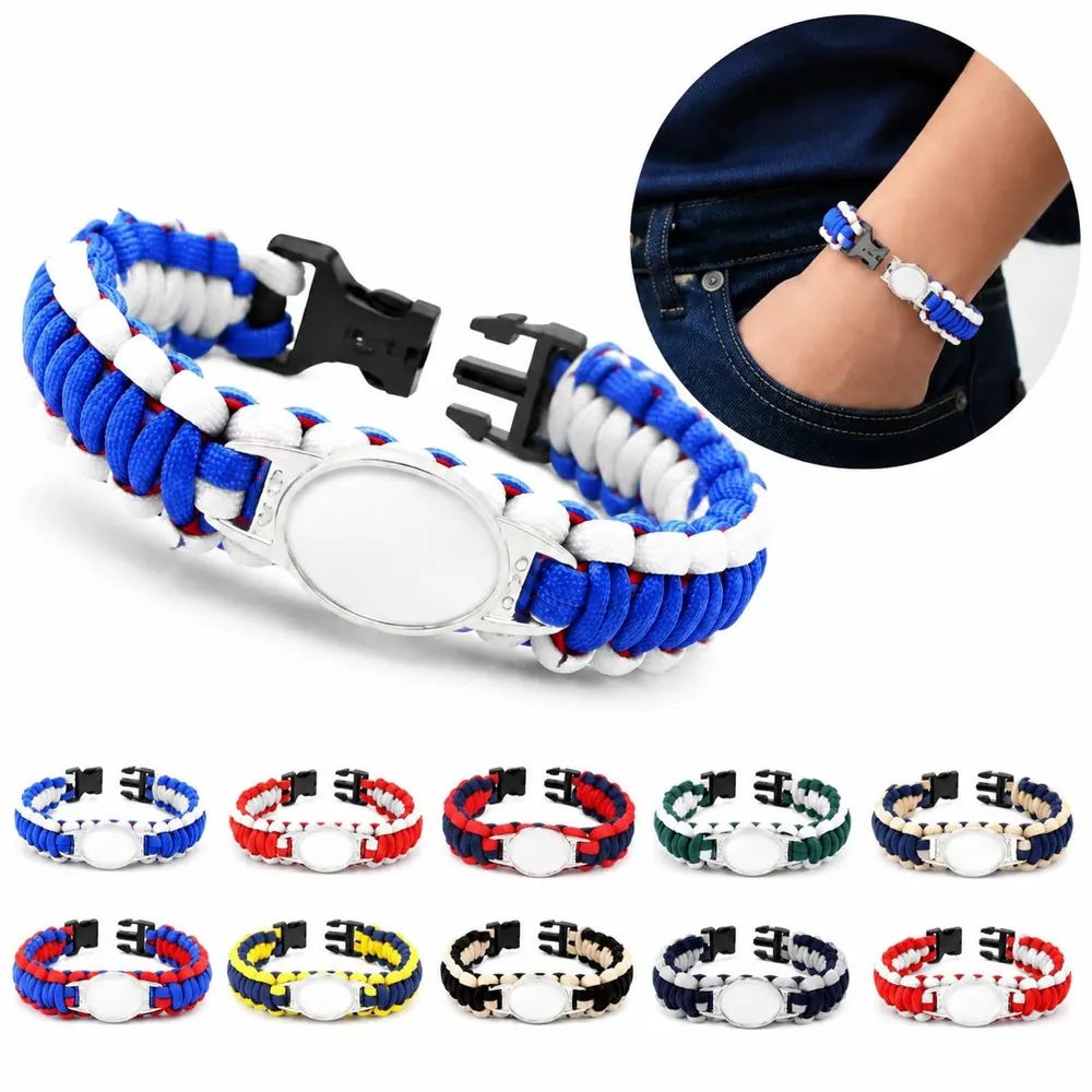 Nylon Paracord Survival Bracelet with Adjustable Knot 2