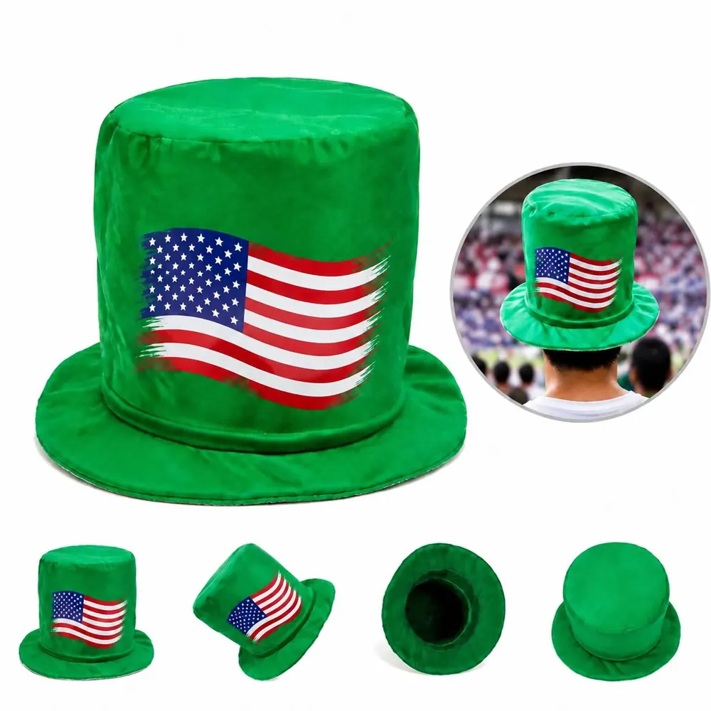 Customizable World Cup Cheering Hat with Patch Space 2