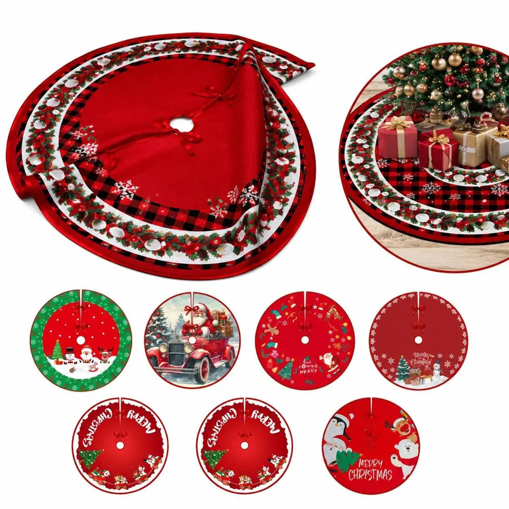 Soft Plush Tree Skirt with Adjustable Closure 2
