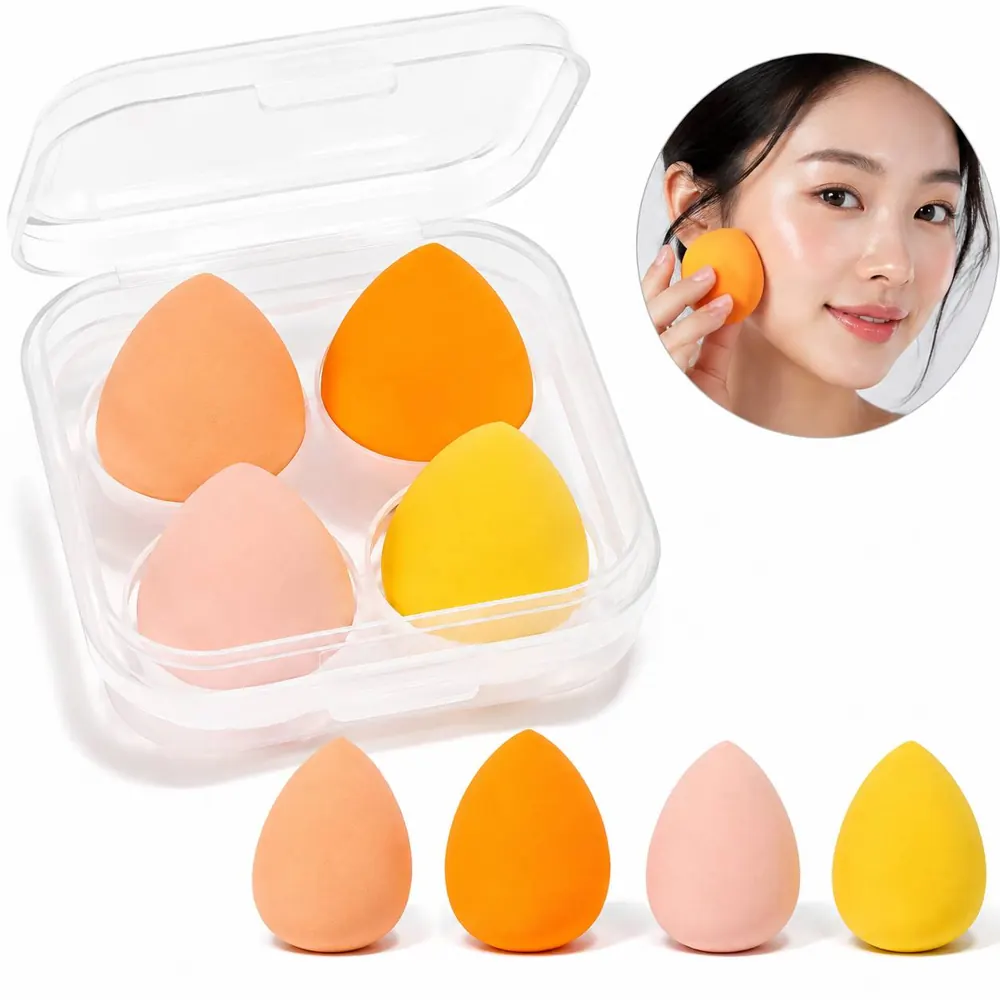 4-Piece Latex-Free Makeup Sponge Set for Flawless 2