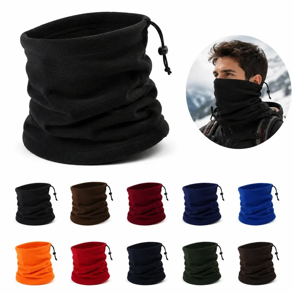 Polar Fleece Neck Gaiter Scarf Face Cover for Skiing Hiking 2