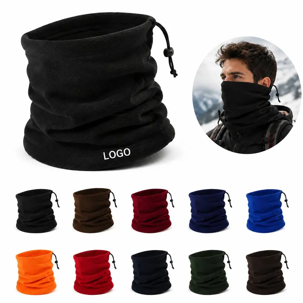 Polar Fleece Neck Gaiter Scarf Face Cover for Skiing Hiking