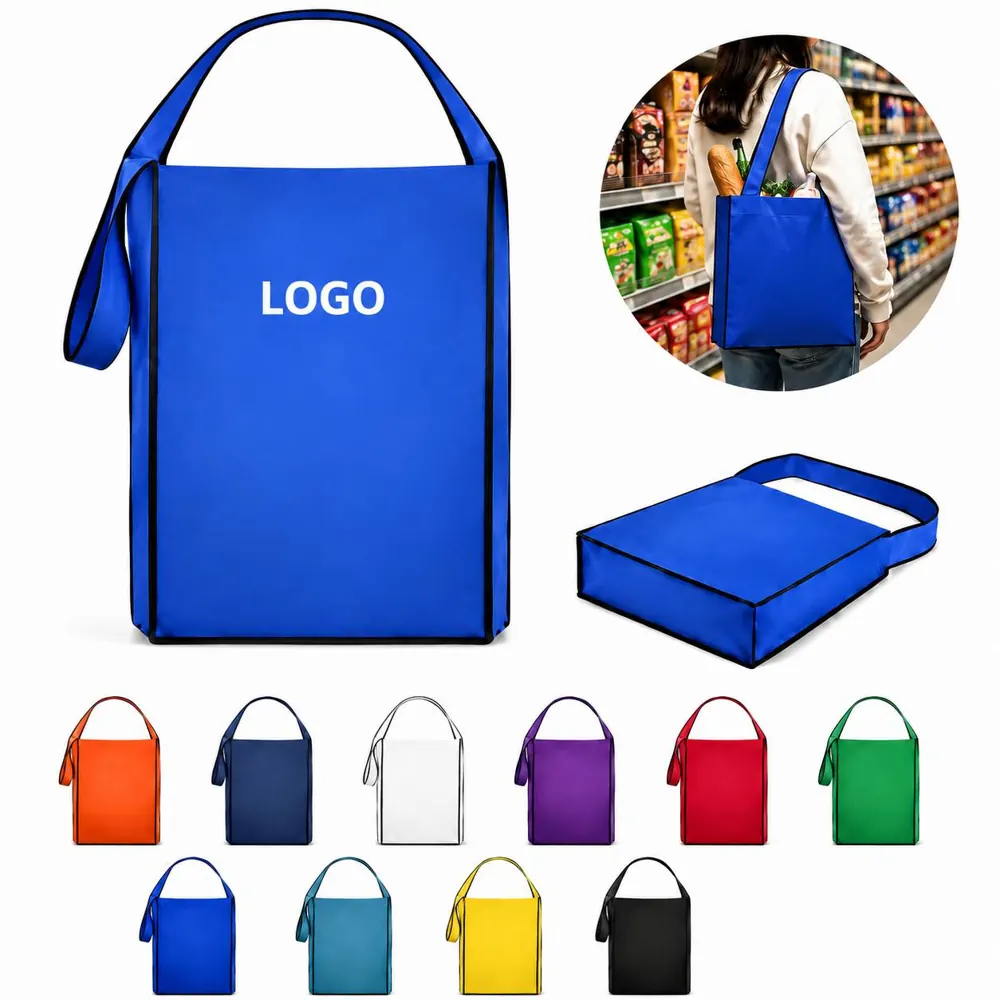 Printed Non-Woven Shoulder Bag with Spacious Main