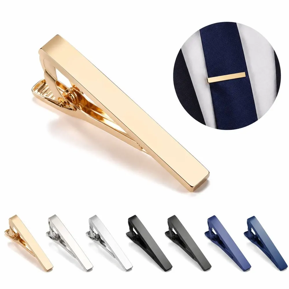 Men's Sturdy Metal Tie Clip for Dress Shirts, Minimalist 2