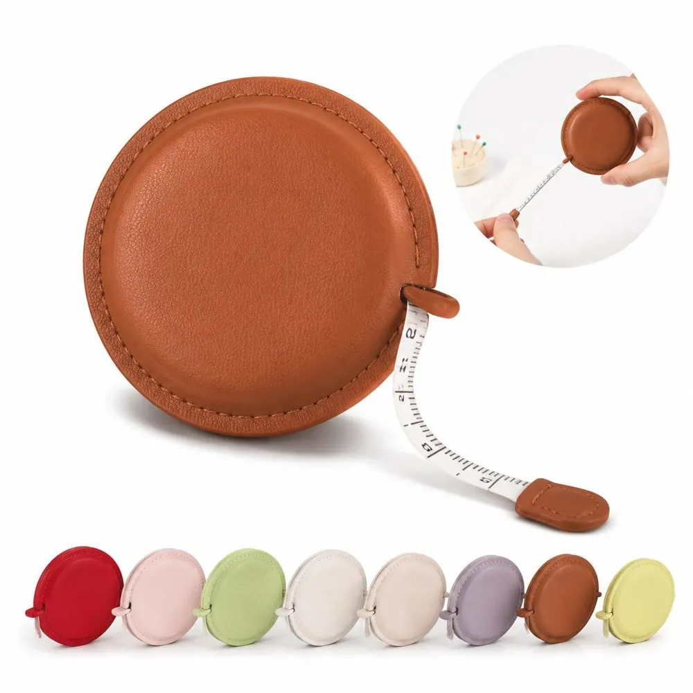 Compact PU Leather Tape Measure for Body Measuring 2