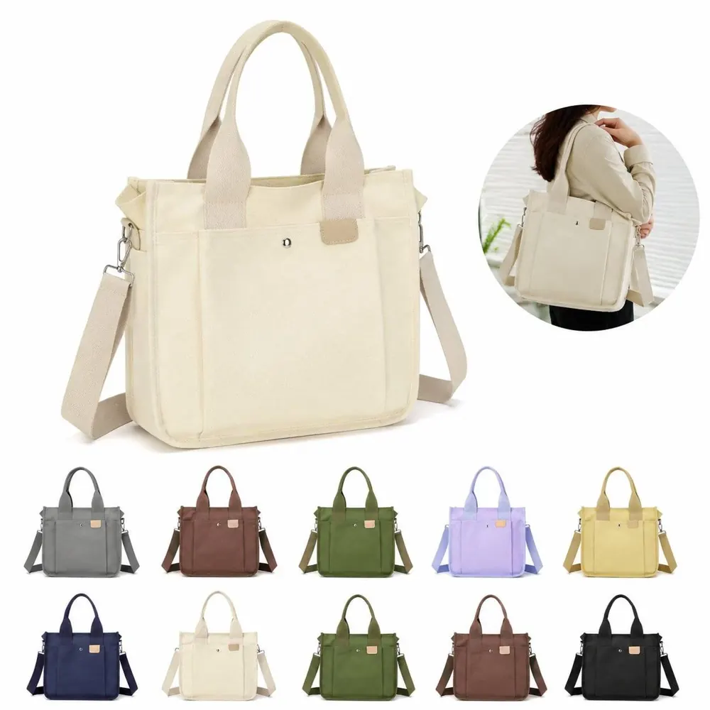 Durable Canvas Tote Bag with Adjustable Shoulder Strap 2