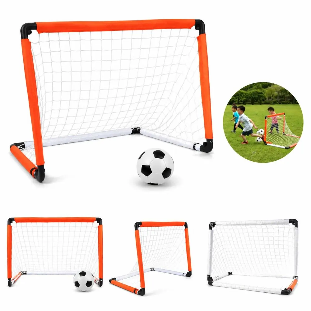 Folding Kids Soccer Goal Portable Pop-Up Net for Backyard 2