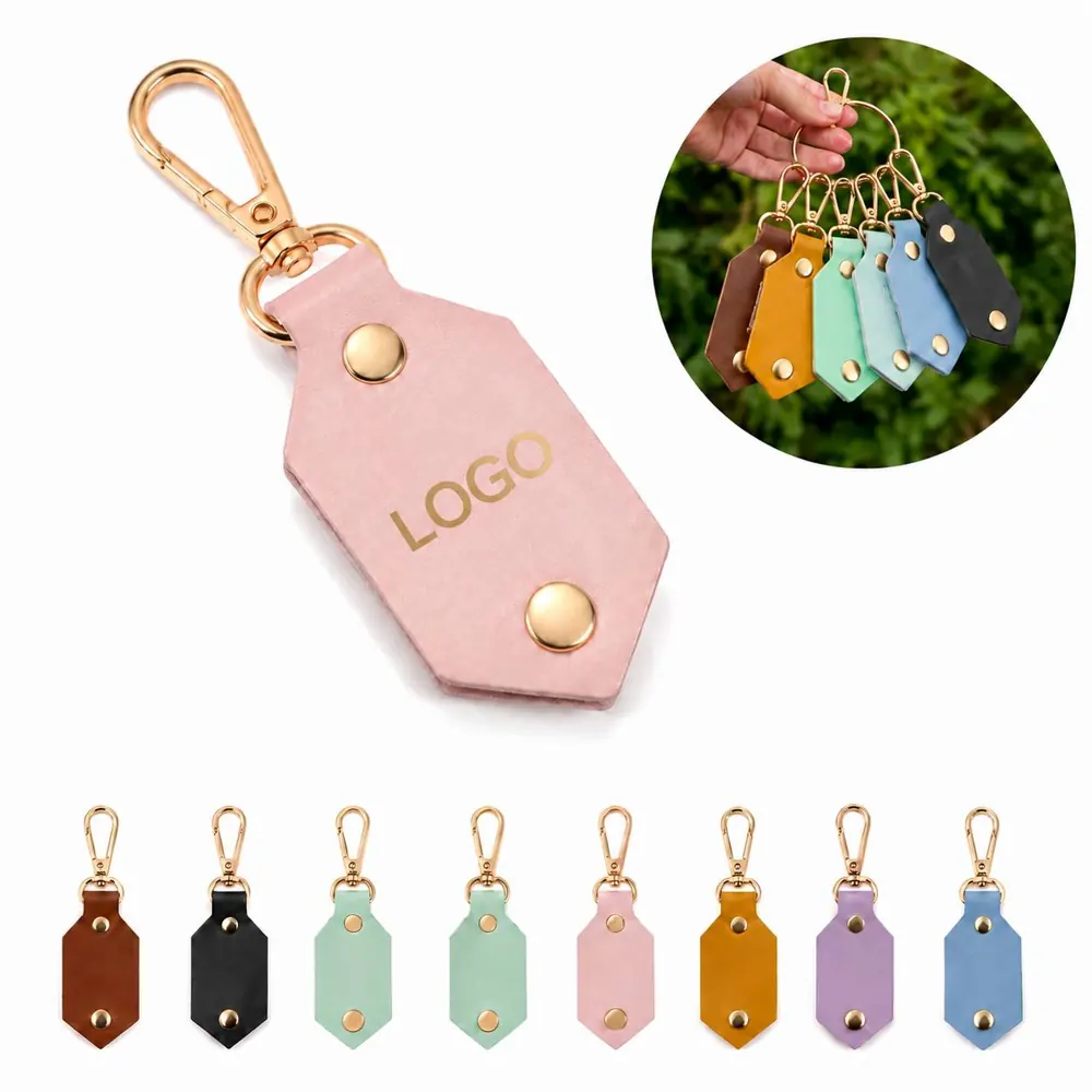 Customizable PU Photo Keychain with Clear Window