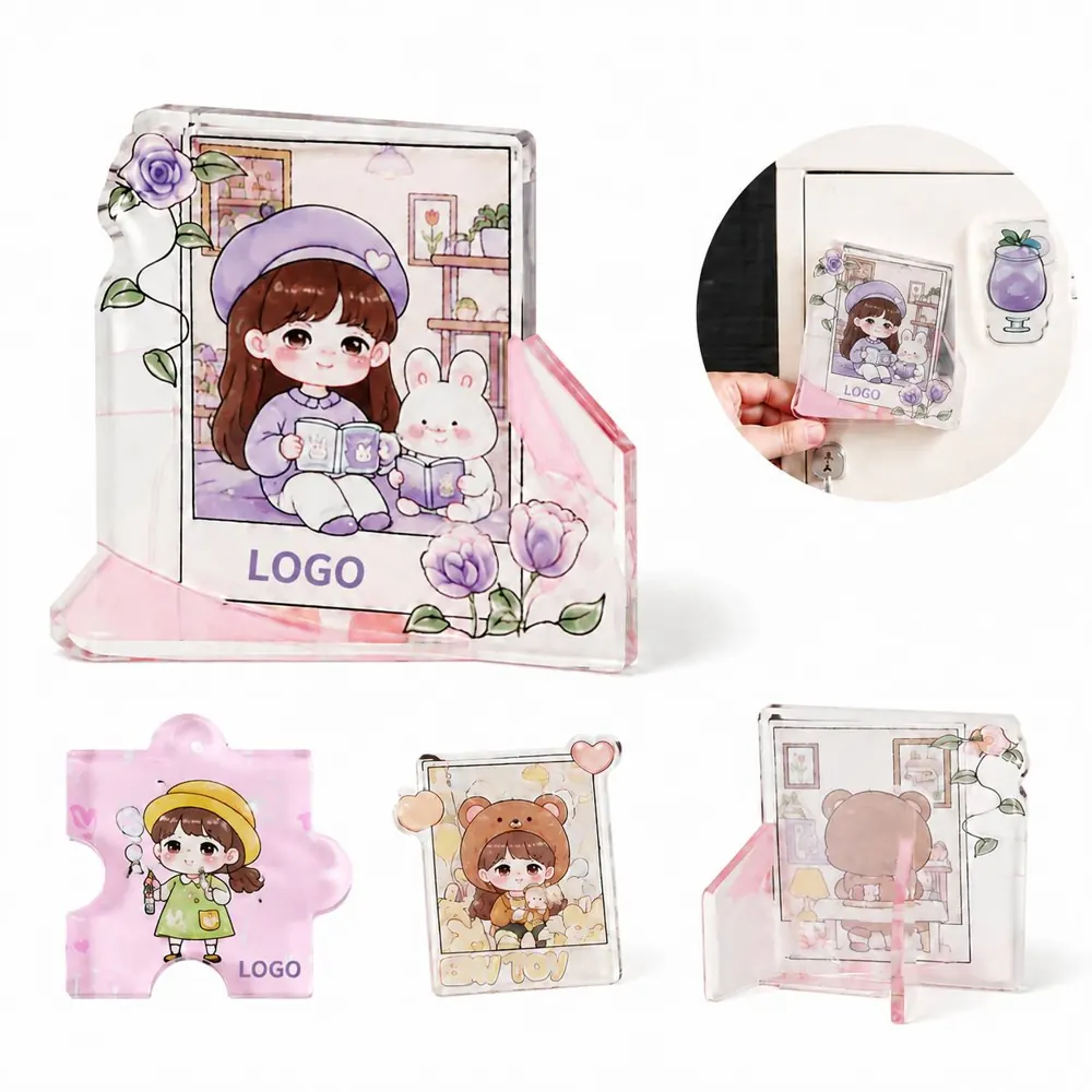 Clear Acrylic Magnets for Fridge, Transparent Decorative