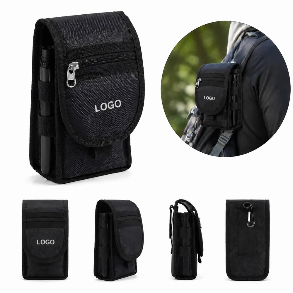 Durable Oxford Nylon Phone Pouch with Clip for Outdoor Carry