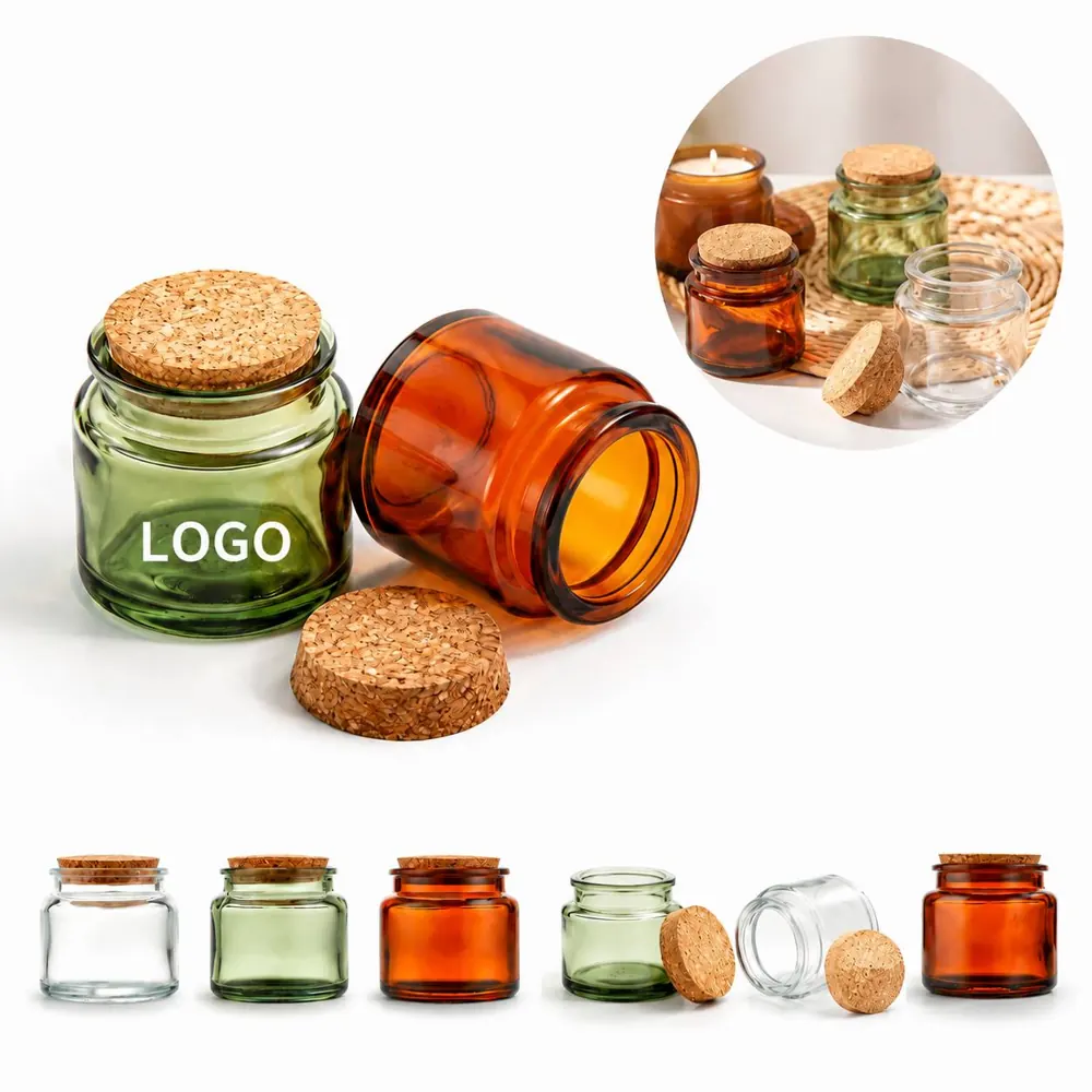 90ml Glass Candle Jar with Cork Lid for DIY Candle Making
