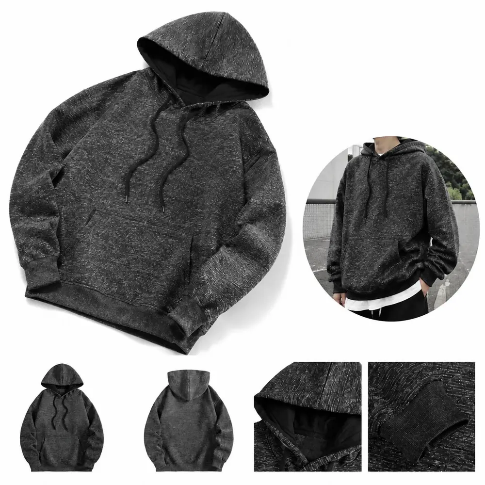 Heavy Cotton Pullover Hoodie with Kangaroo Pocket 2