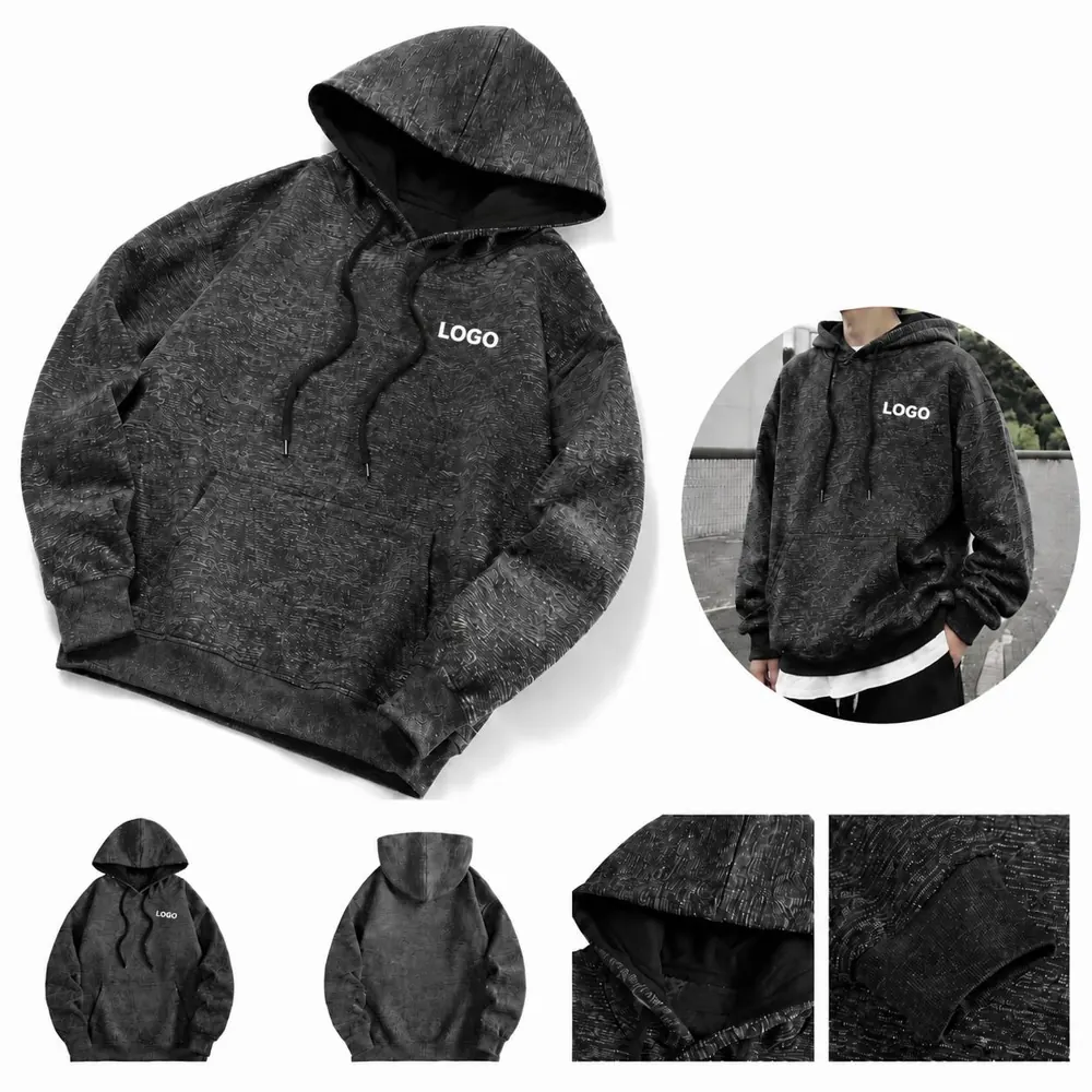 Heavy Cotton Pullover Hoodie with Kangaroo Pocket