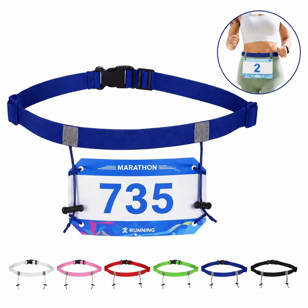 6-Gel Loop Race Number Belt for Runners with Energy Gel 2