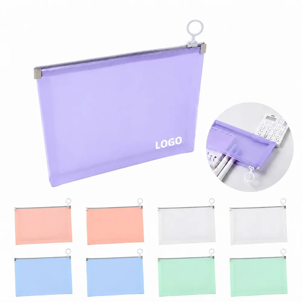 Hanging Zipper File Pouch, A4 Document Organizer
