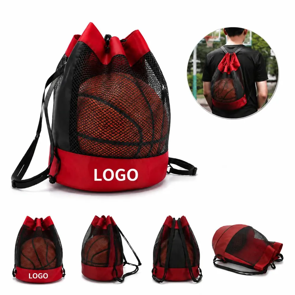 Oxford Drawstring Ball Bag with Inner Pocket, Lightweight