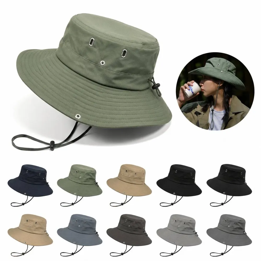 Adjustable Wide Brim Cowboy Safari Sun Hat for Men Women 2