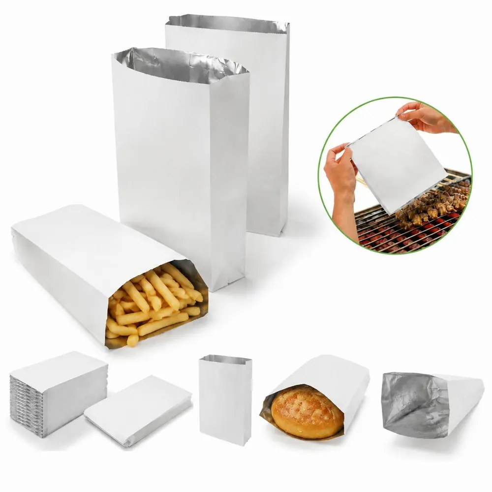 Aluminum Foil Insulated Paper Bag for Hot Food Takeout 2