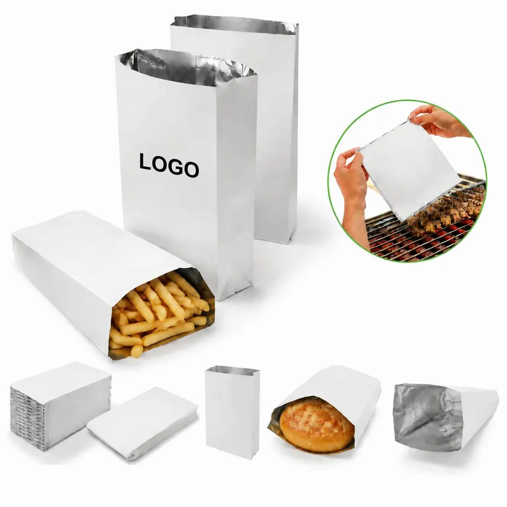 Aluminum Foil Insulated Paper Bag for Hot Food Takeout