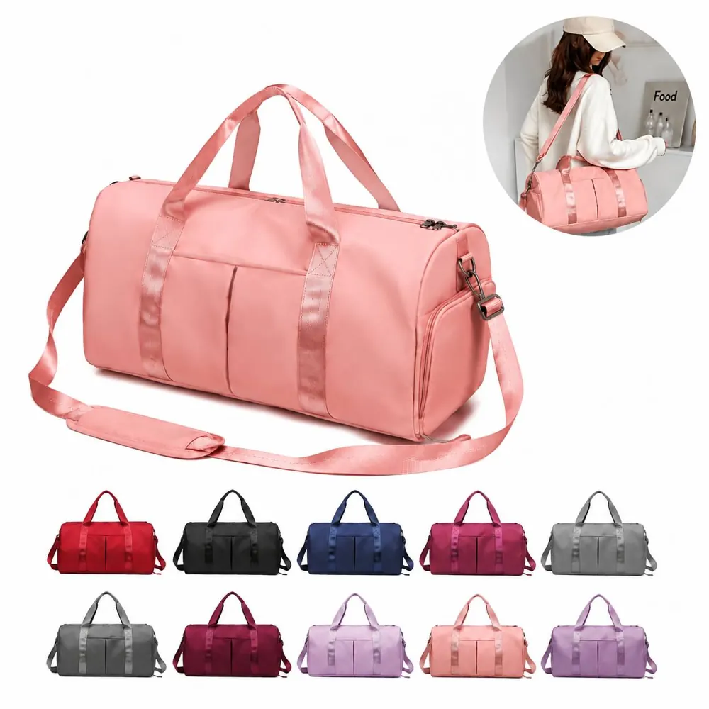 Shoe Compartment Duffel Bag with Water-Resistant Travel 2