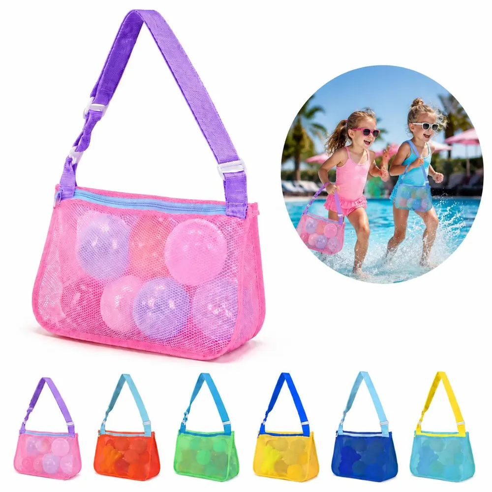 Adjustable Mesh Shell Beach Bag with Breathable Outdoor 2