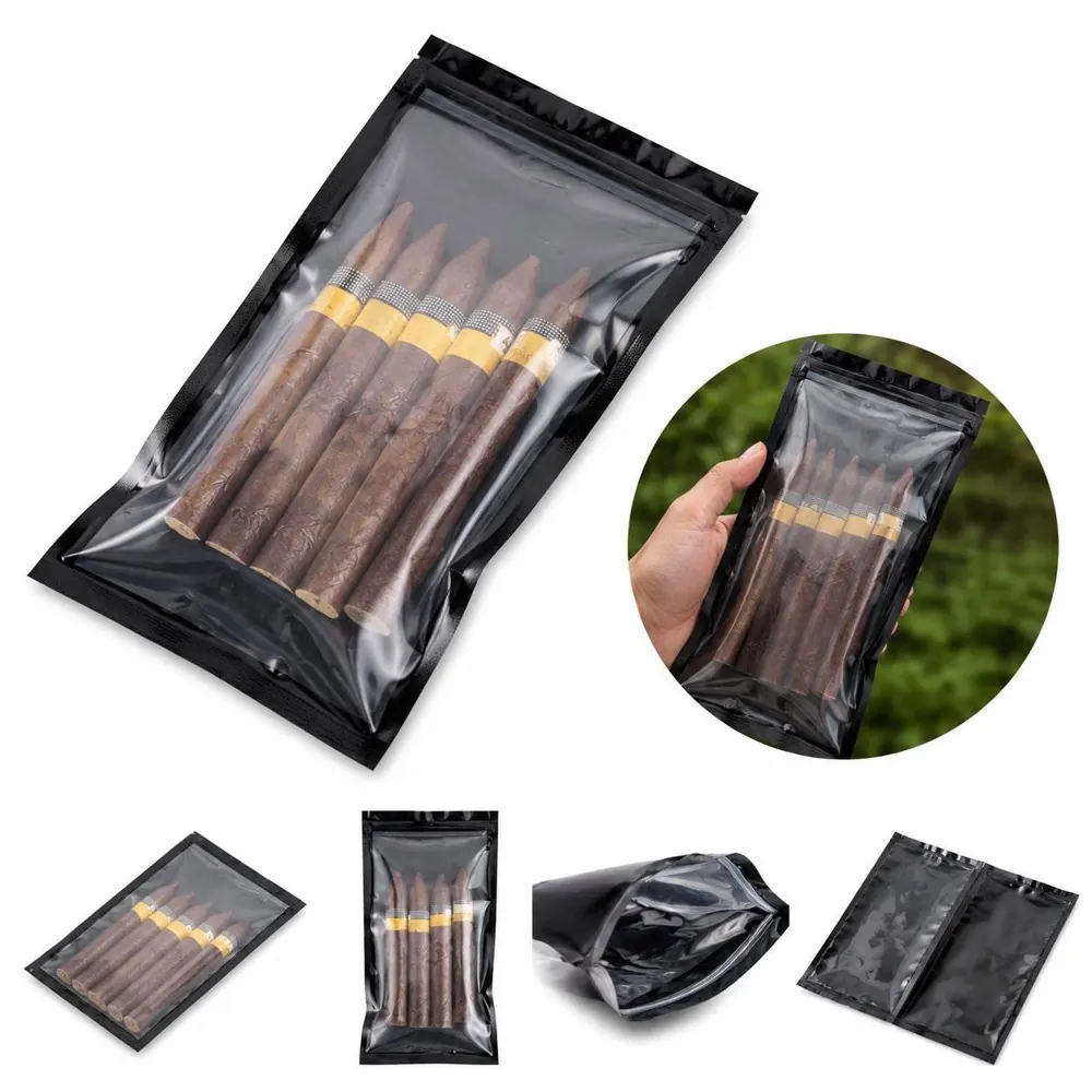 Reclosable Clear Cigar Storage Bags with Zipper Seal 2
