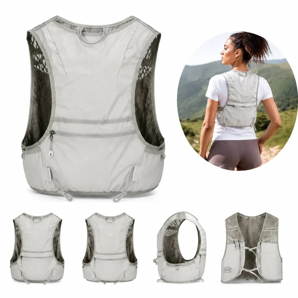 Reflective Running Vest Backpack with Hydration Storage 2