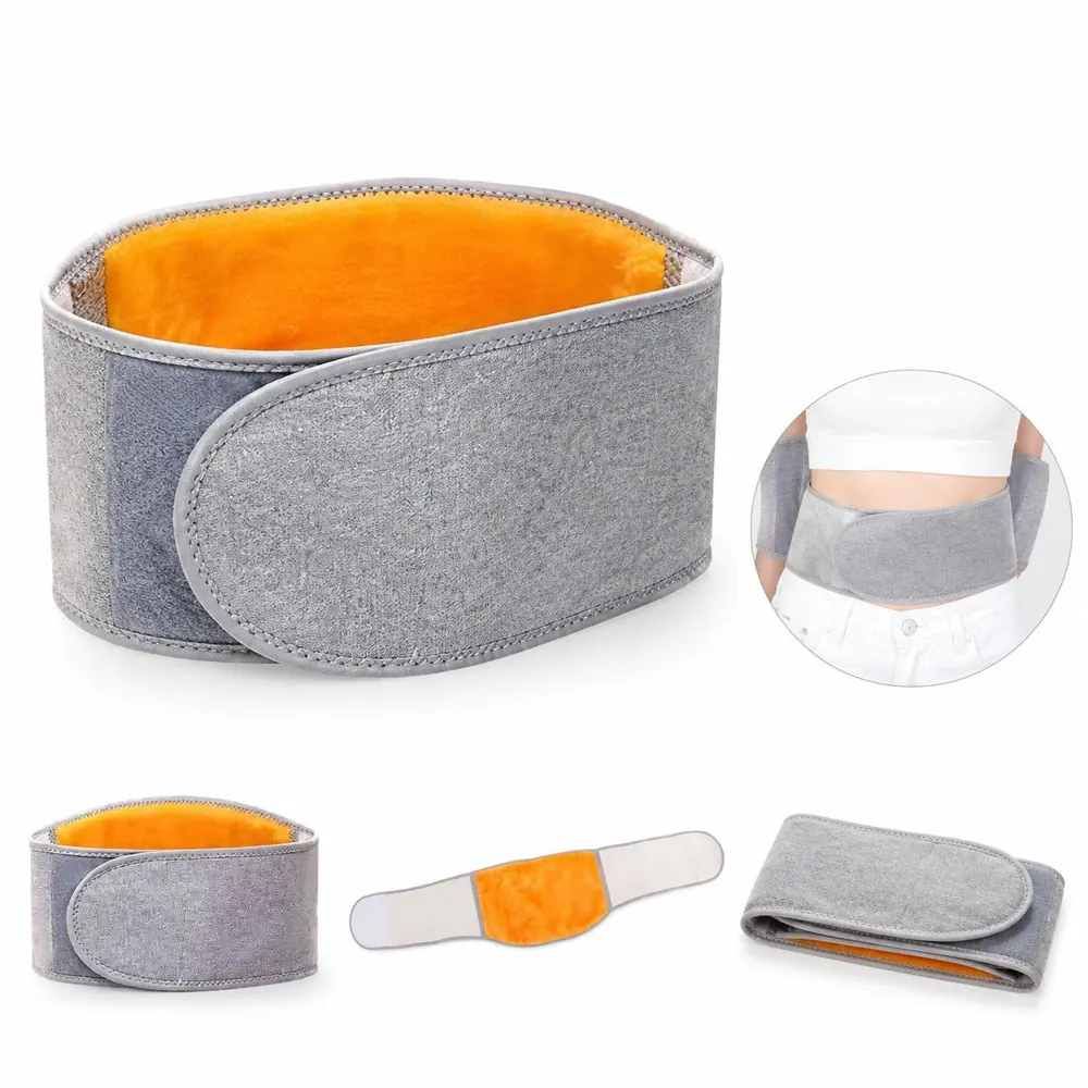 Plush Warm Waist Support Belt with Adjustable Compression 2