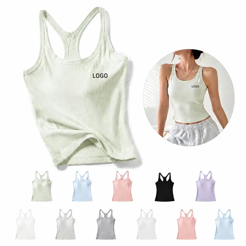 Women's Cotton Ribbed Racerback Halter Top