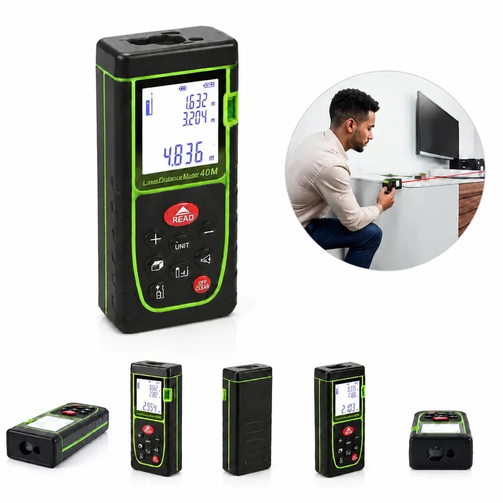 40m Digital Laser Tape Measure with Backlit Display 2