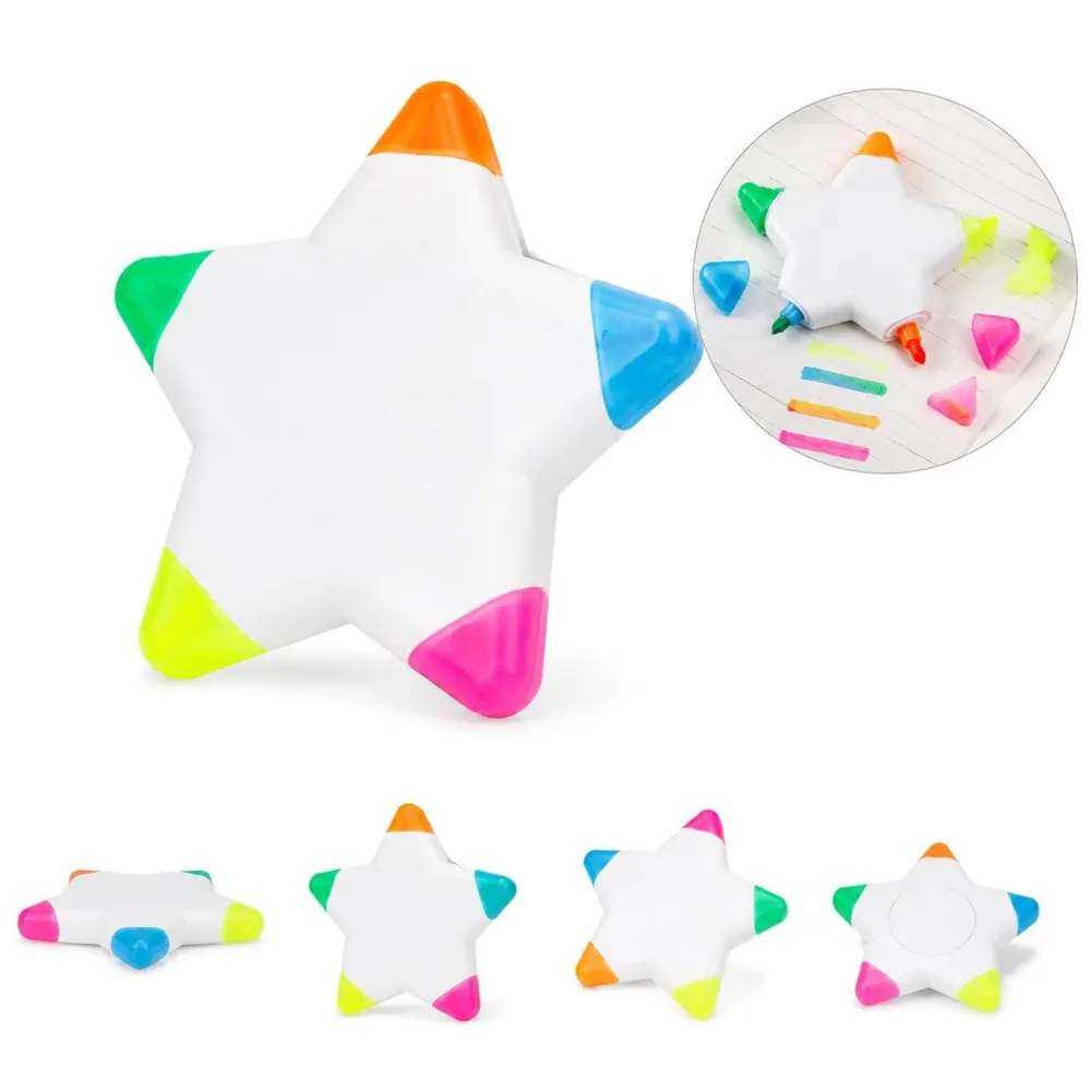 Watercolor Chisel Highlighters - Five-Pointed Star Shape 2