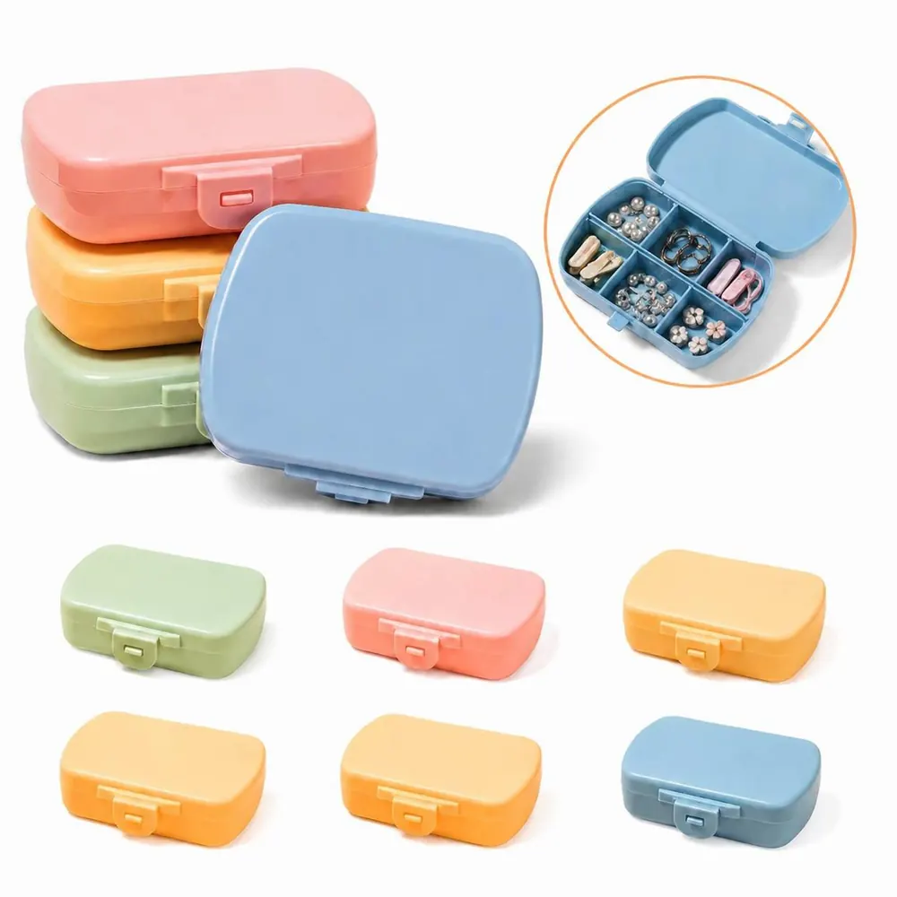 Moisture-Proof 6-Compartment Medicine Organizer Box 2