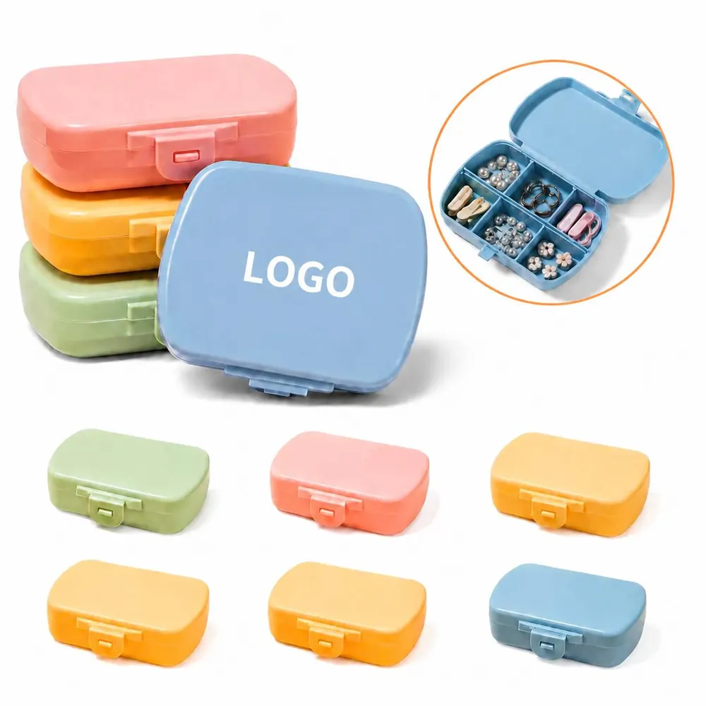Moisture-Proof 6-Compartment Medicine Organizer Box