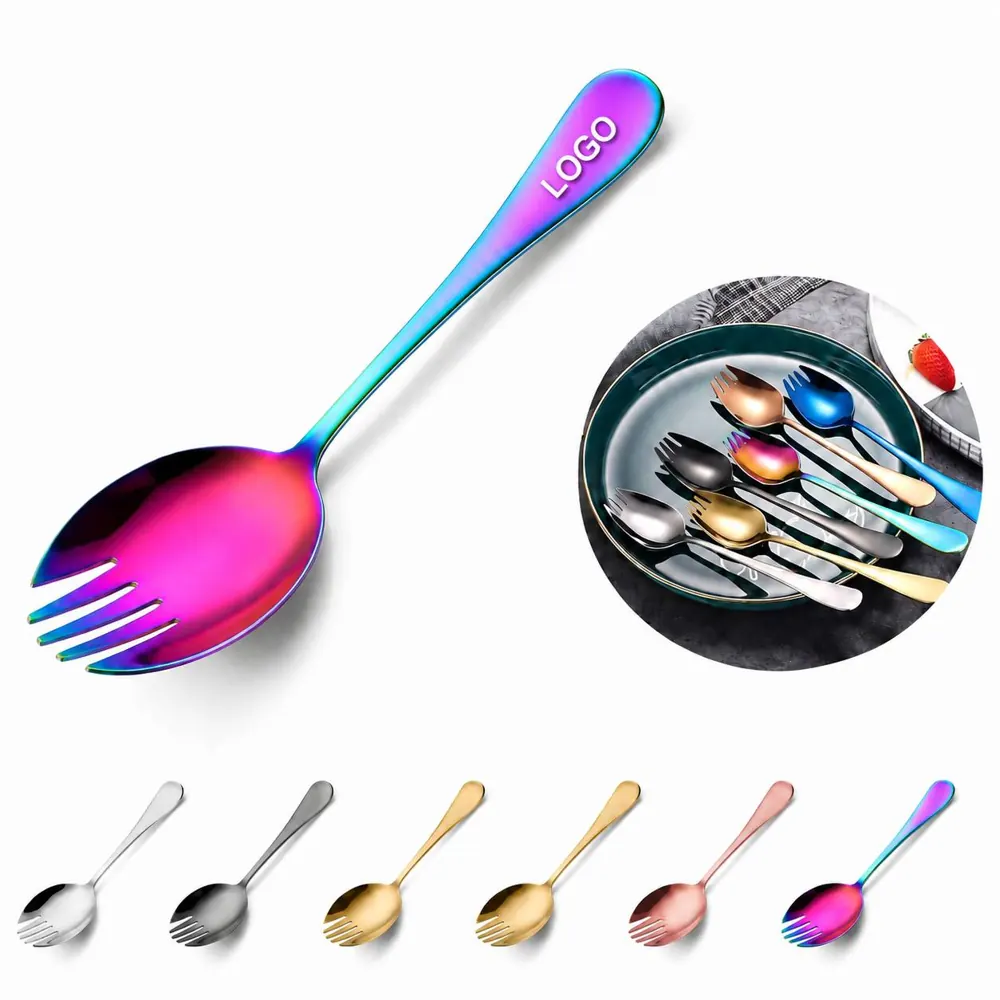 410 Stainless Steel Spork, Rust-Resistant Camping Utensil